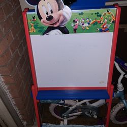 Solid Wood Mickey Mouse White Board /chalkboard