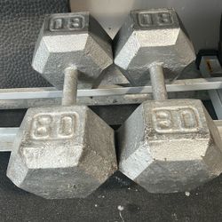 80lb Set Of Dumbbells 