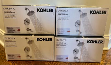 KOHLER Cursiva Single-Handle 3-Spray Tub and Shower Faucet 1.75 GPM in Chrome (Valve Included)