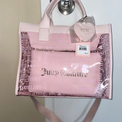 Transparent Blush Pink Juicy Couture Tote