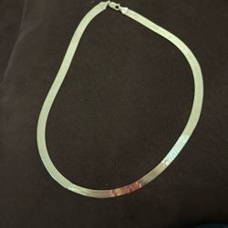 Herringbone 10k Necklace Solid Yellow Gold