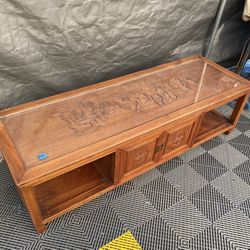 Rosewood Hand Carved Vintage Coffee Table From Tokyo 