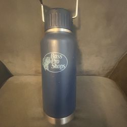 Two Water Bottles One Bass Pro Shops One ThermoFlask With Straw Lid 40 oz