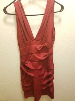 Dark red dress