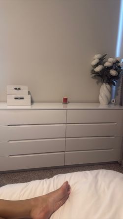 Glossy 6 Drawer Dresser