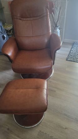 Leather Chair and feet rest