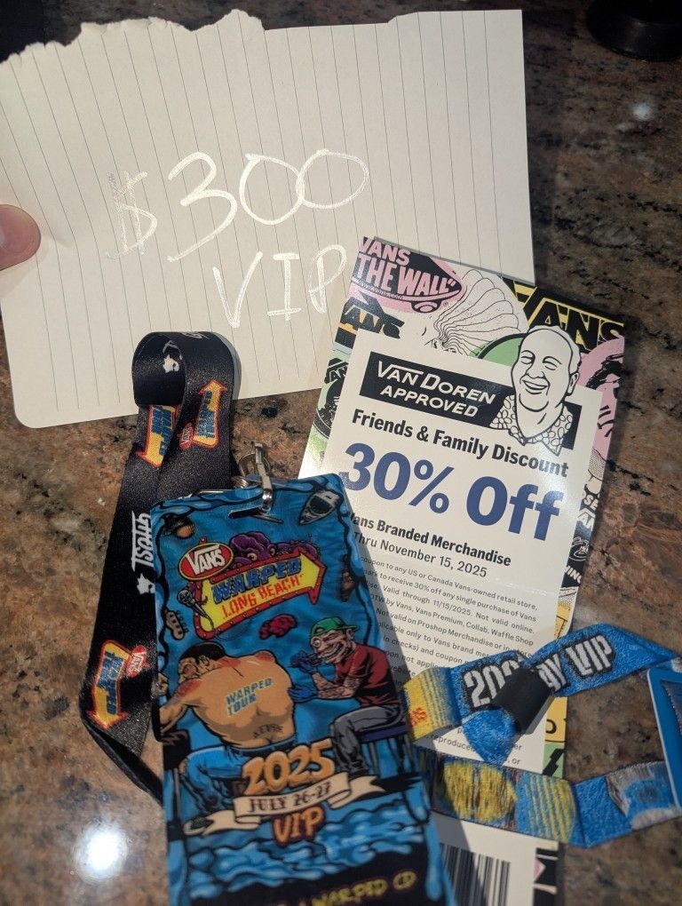 Warped Tour VIP Pass