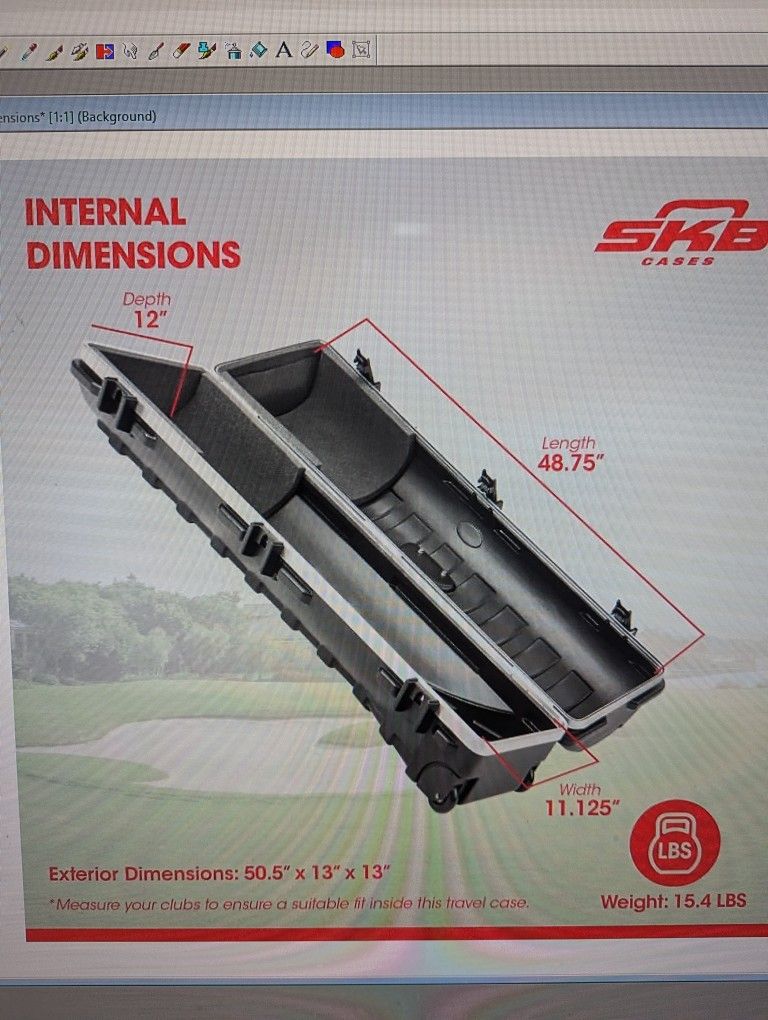 SKB ATA STANDARD GOLF TRAVEL CASE HARD SHELL CASE