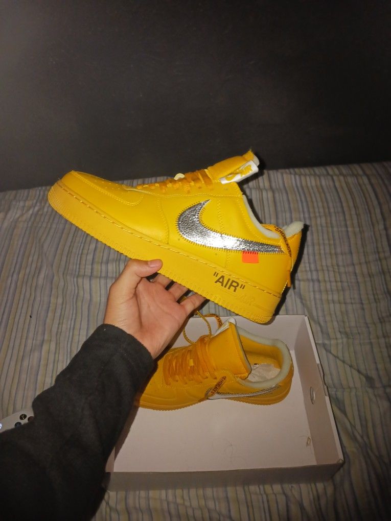 Yellow Off White AF1 for Sale in Garland, TX - OfferUp