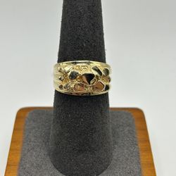14k Yellow Gold Nugget Ring