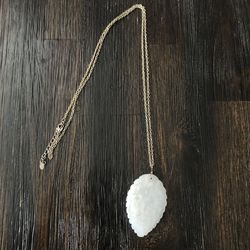 Glass Leaf Pendant Necklace