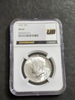 1964 Silver Kennedy Half Dollar NGC MS 64