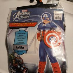 Captain America  Size 3-4 Toddler