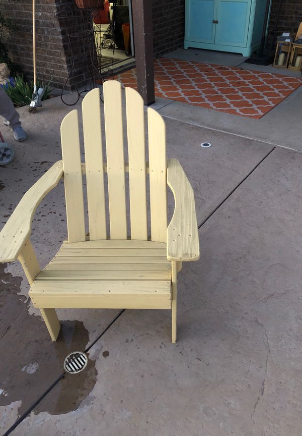 Four Adirondack chairs yellow for Sale in Weatherford, TX 