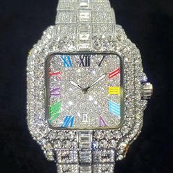 Diamond 💎 Watch Colored Numerals 🔢Buss Down Watch