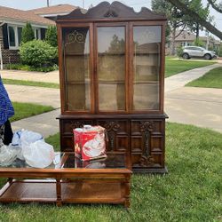 China Cabinet And Breakfast Table