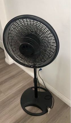 Black Adjustable Pedestal Fan