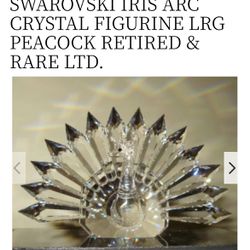 Swarovski Crystal  Retired Peacock 