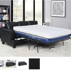 SLEEPER SOFA  BLACK ⚫️ NEW IN BOX ☎️ 1714586,2564 