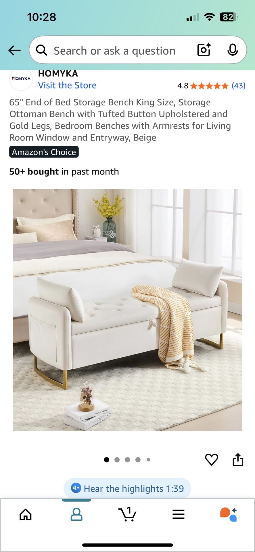 King Size Storage Bench