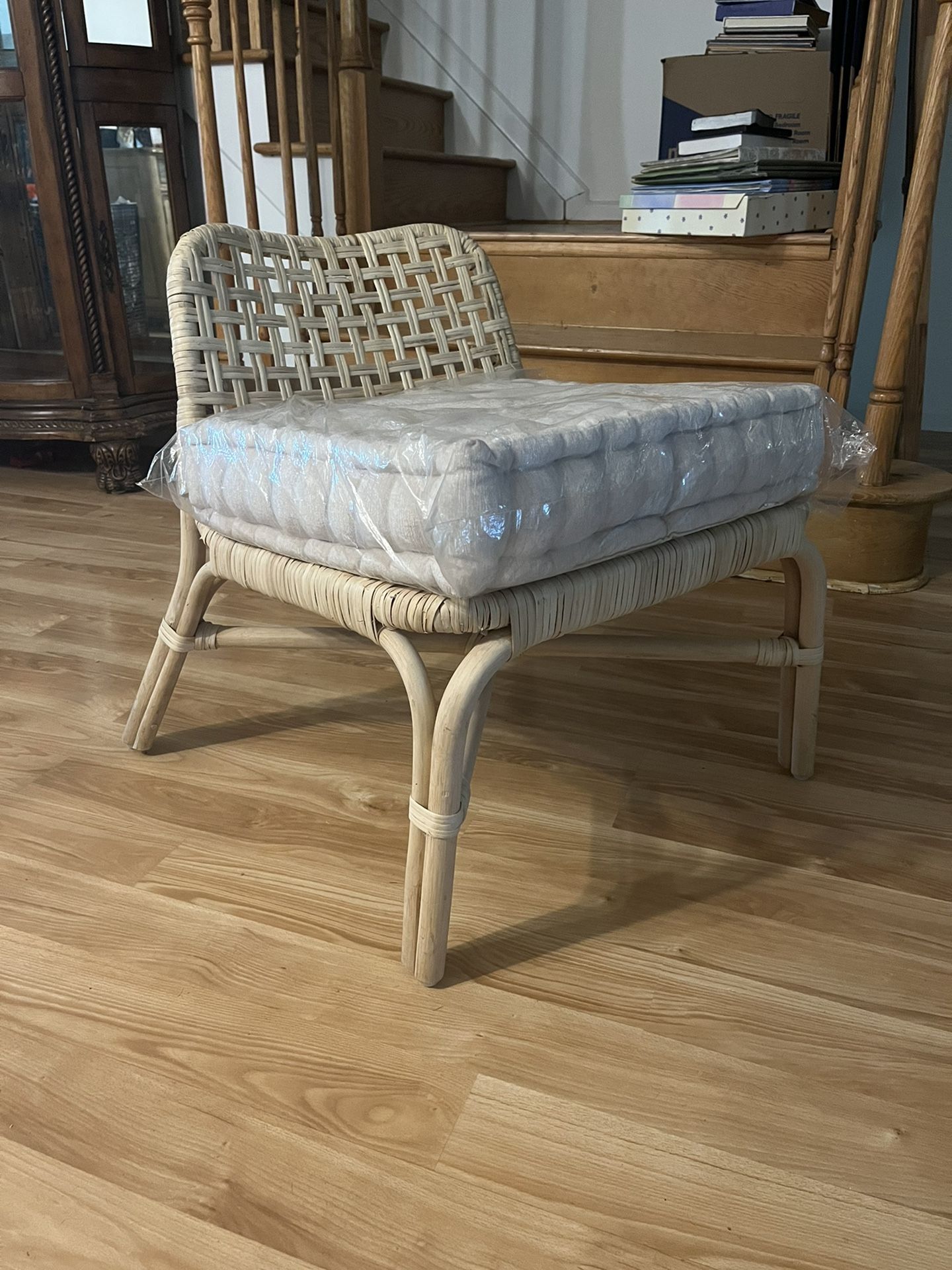 IKEA Boho Wooden Accent Chair Cushion