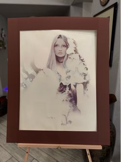 1977 Print “MICHELLE” By Sara Moon On Thick Paper 22x29 W/ Original Matt 28x34