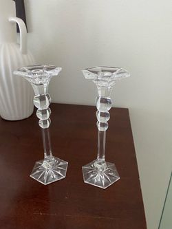 2 Cristal candle holders