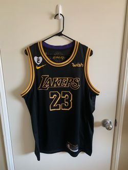 Nike Lakers LeBron James Black Mamba Swingman Jersey Large. Good Condition.