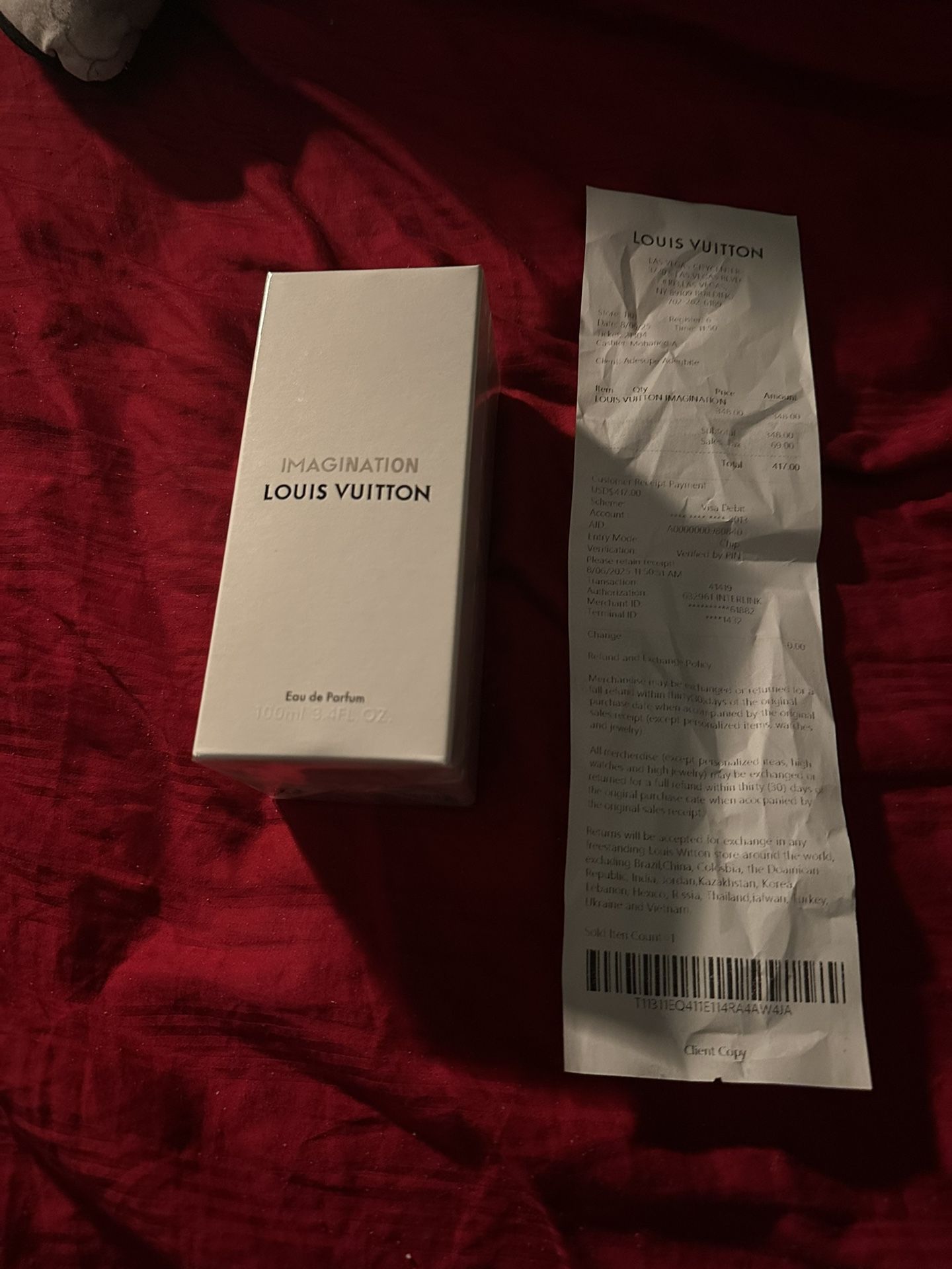 Louis Vuitton 100ml 3.4oz SEALEDI Authentic with receipt