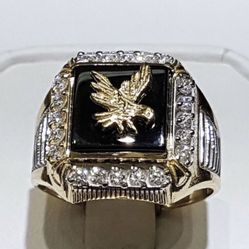 *NEW ARRIVAL* Beautiful Two Tone CZ Eagle Ring Jewelry Size 7/ 9 / 10  *See My Other 500 Items*