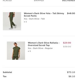 Women’s FIGS Scrub Set- Dark Olive