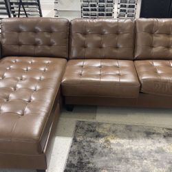 OM• $38 Initial • Brand New Baskove Real Leather Sectional 