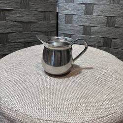 Small Vintage Stainless Steel Creamer Pitcher 