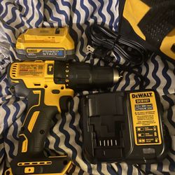 Brand New Dewalt Hammer Drill With Power Stack Battery 