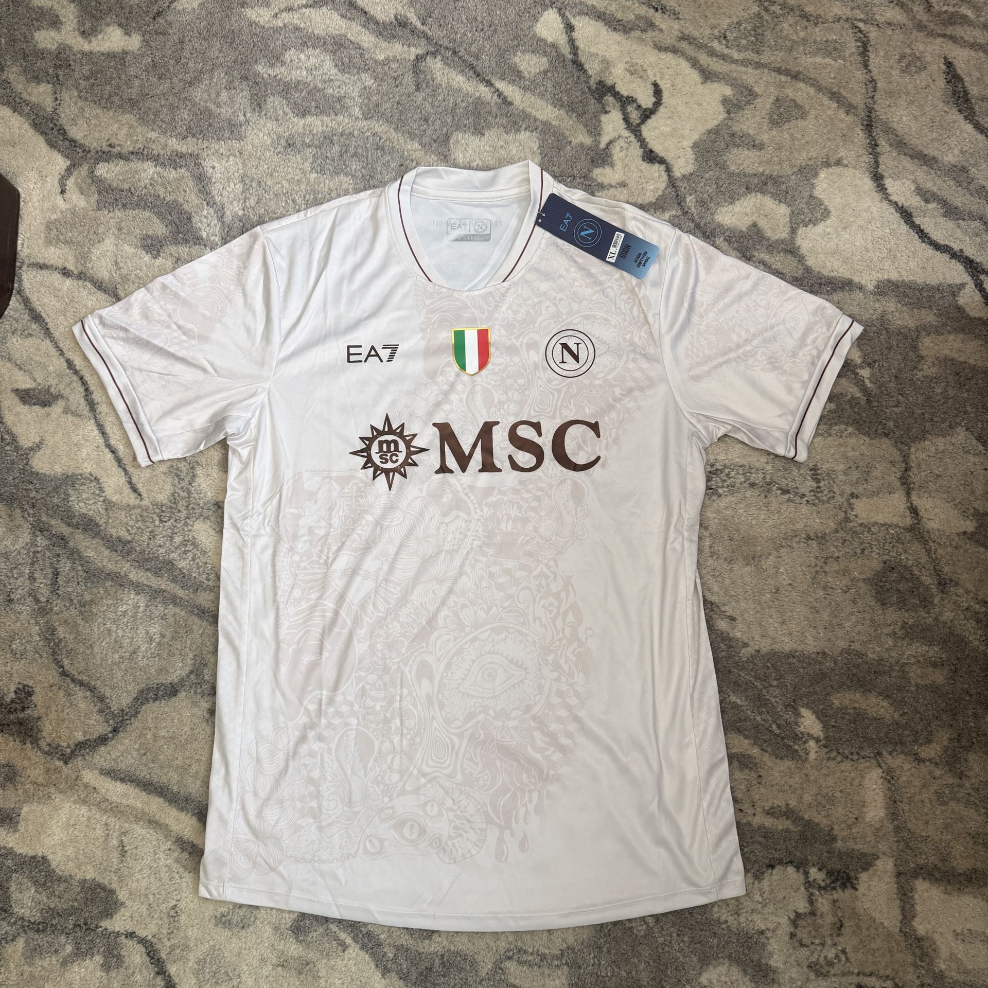 Napoli EA7 soccer jersey size XL Away 25/26