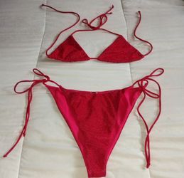 PrettyLittleThing Tie Side Bikini with Triangle Top