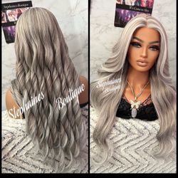 Human Hair Blended Lace Front Wig 