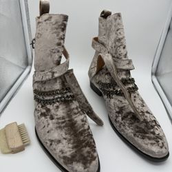 THE CHAIN REGGIO VELVET JODHPUR BOOTS