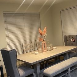 Grey 6 Pc Dining Table