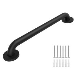 -Inch Stainless Steel Anti-Slip Safety Shower Grab Bar 500 lbs Capacity Black Retail $29.00