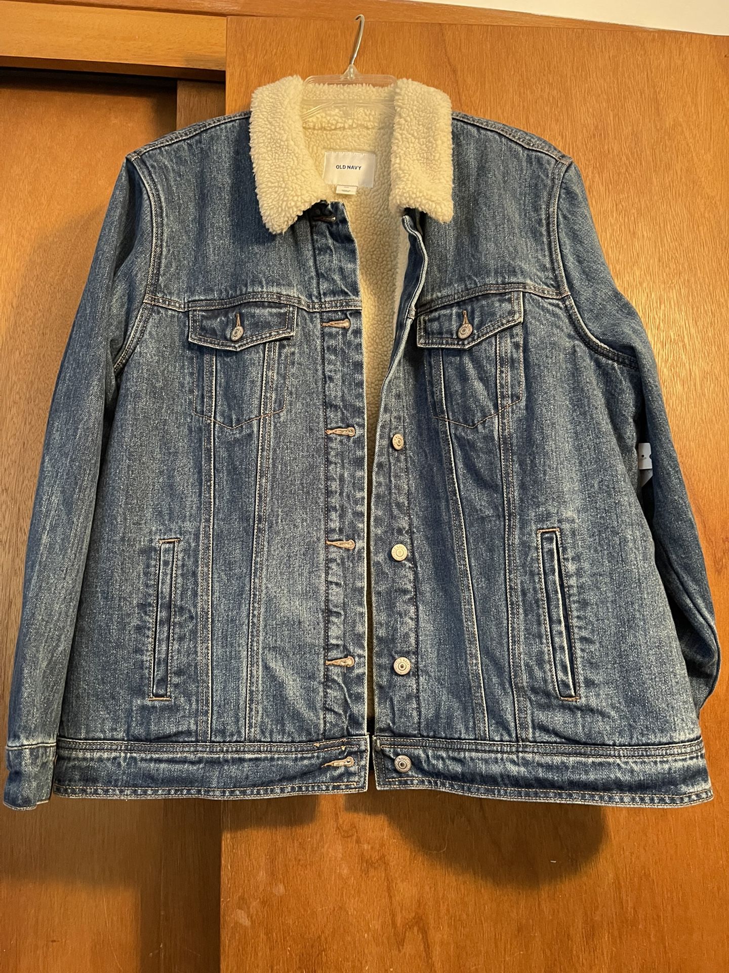 Womens Denim And Sherpa Jacket