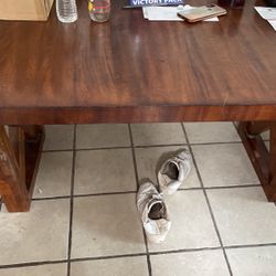 Long Table Wood Dark Brown Make Offer