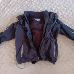 two-in-one plus size jacket and fleece with removable hood 