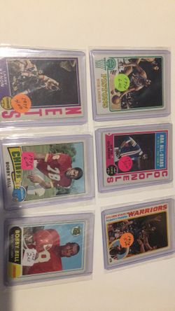 Six old baseball Cards