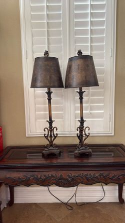 Bronze Lamps (Pair) 