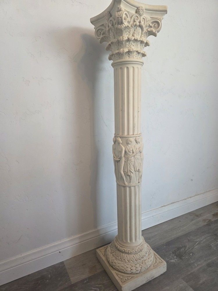 Muses goddesses column. pedestal