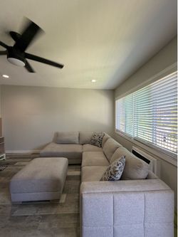 Two Piece Sectional Couch w/ Ottoman