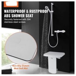 🚿 Wall Mounted Folding Shower Seat – Heavy Duty 440 lbs Capacity – Brand New 🚿