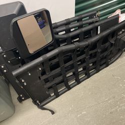 Jeep Wrangler Half Doors And Cage  To Store Them 