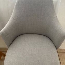 Set of 3 25.2'' Modern Gray Upholstered Swivel Counter Stools